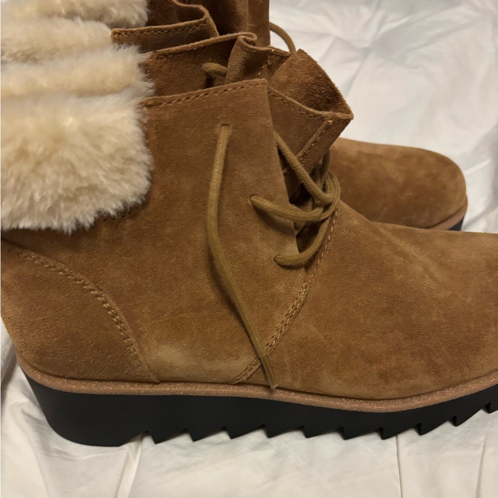 Eileen Fisher Brown Suede Winter Boots